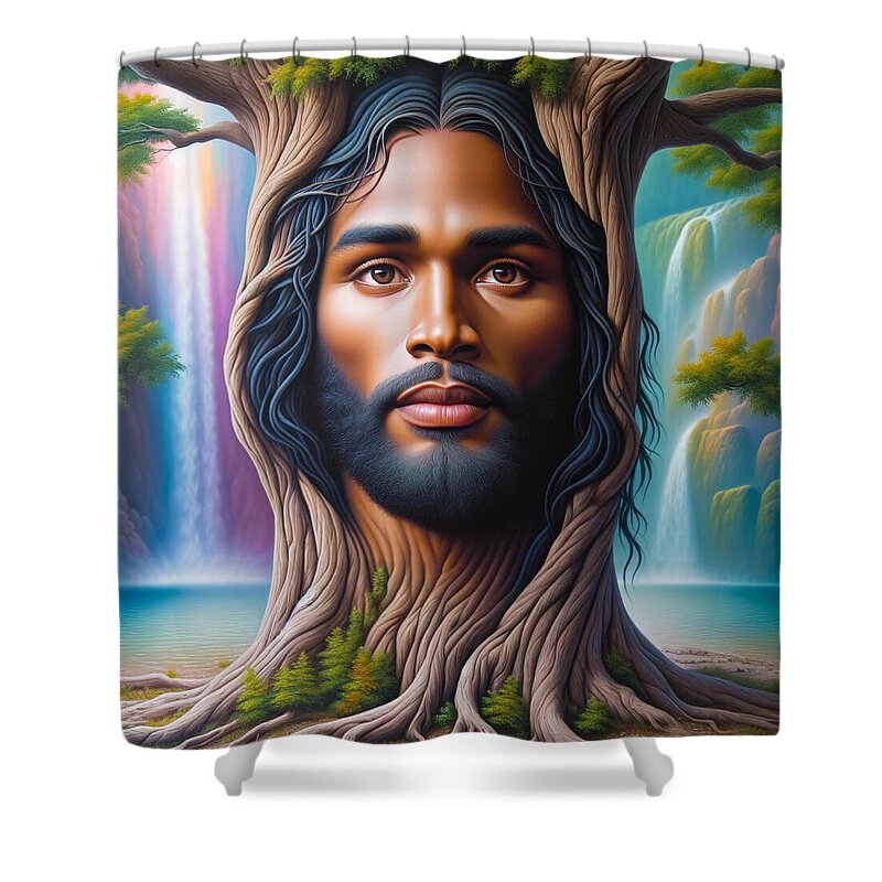 Surreal Shower Curtain featuring the digital art Tree Of Life by Karen Showell