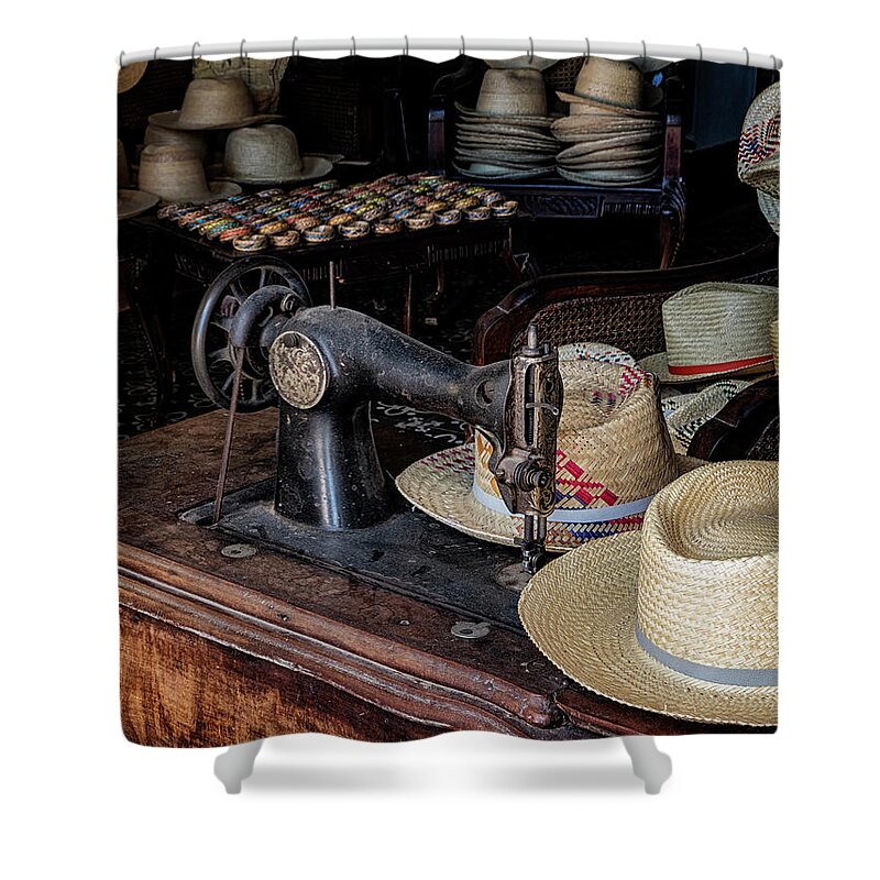 Havana Cuba Shower Curtain featuring the photograph Trinidad Hatter by Tom Singleton
