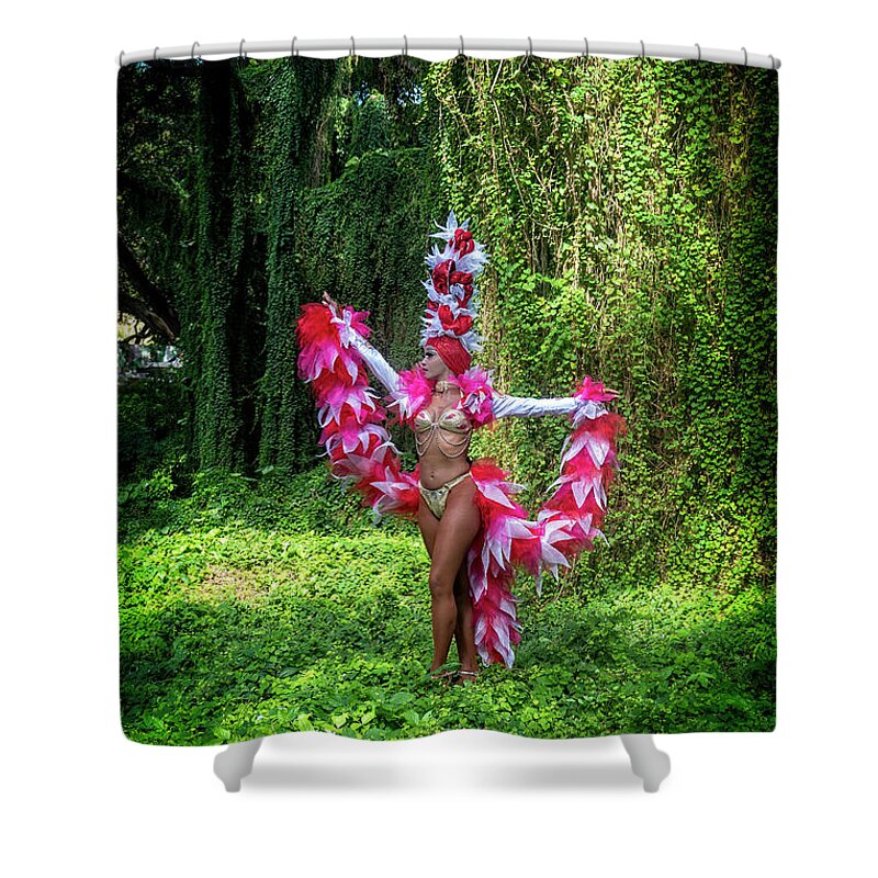Tropicana Shower Curtain featuring the photograph Tropicana Club Dancer by Kathryn McBride