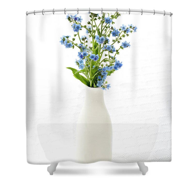 Forget Me Not Shower Curtain featuring the photograph True Love Memories by Patty Colabuono
