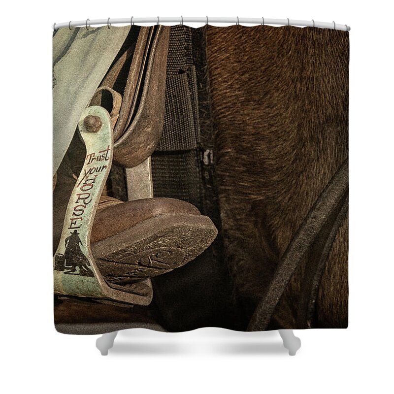 Horse Shower Curtain featuring the photograph Trust Your Horse by M Kathleen Warren