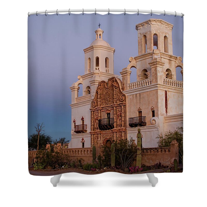 Arizona Shower Curtain featuring the photograph Tucson Sunrise by Bill Chizek