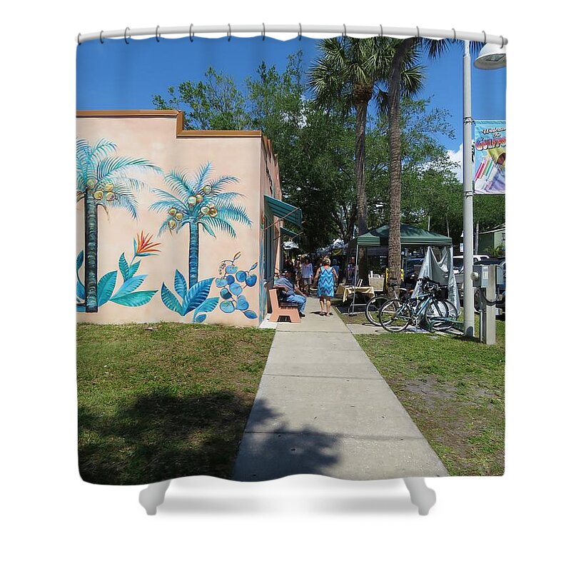 Florida Shower Curtain featuring the photograph Tuesday Art Walk in Gulfport by World Reflections By Sharon