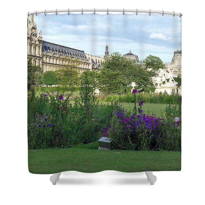 Tuileries Shower Curtain featuring the photograph Tuileries Garden, Paris, France by Elaine Teague