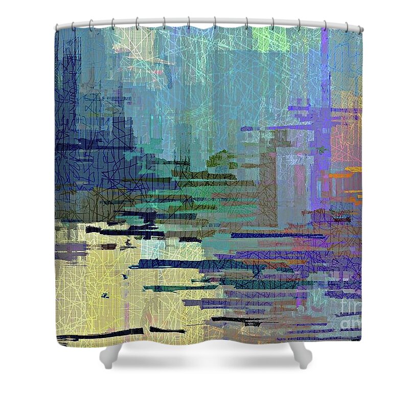 Abstract Shower Curtain featuring the photograph Tulips Geometric Abstract by Dee Flouton