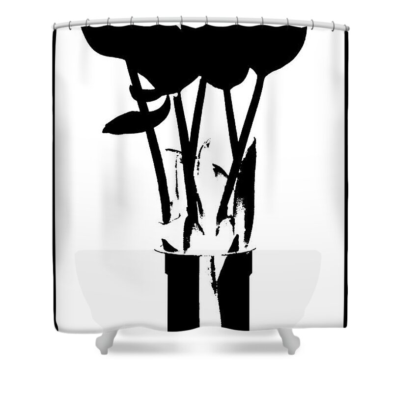 Tulips Shower Curtain featuring the photograph Tulips - Silhouette by VIVA Anderson