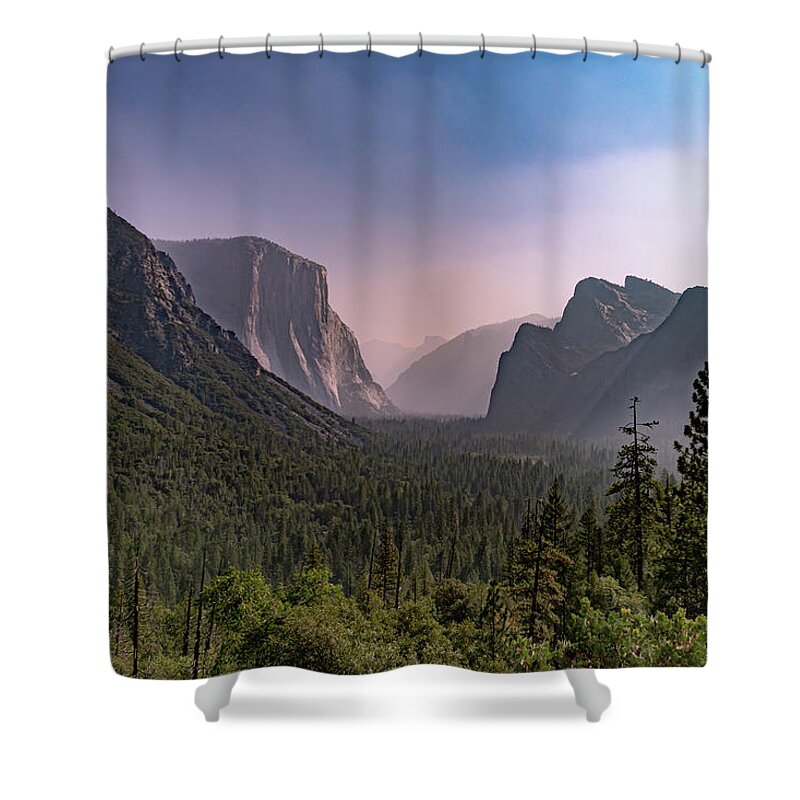 Tunnel View Shower Curtain featuring the photograph Tunnel View by Cindy Robinson