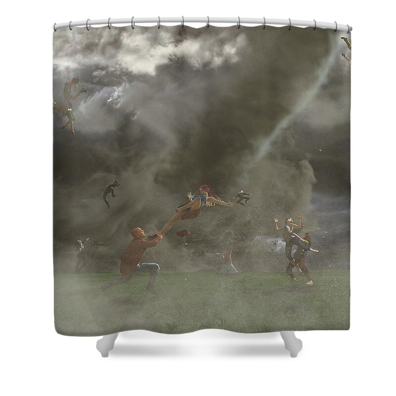 3d Shower Curtain featuring the digital art Turbulence_Instability by Williem McWhorter