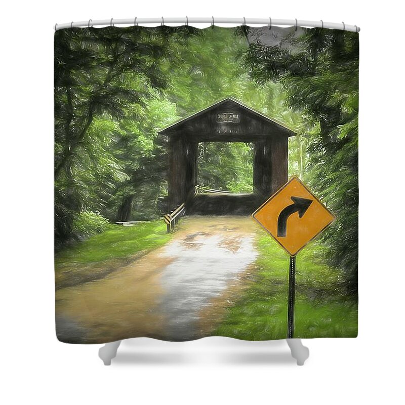  Shower Curtain featuring the photograph Turn Right by Jack Wilson
