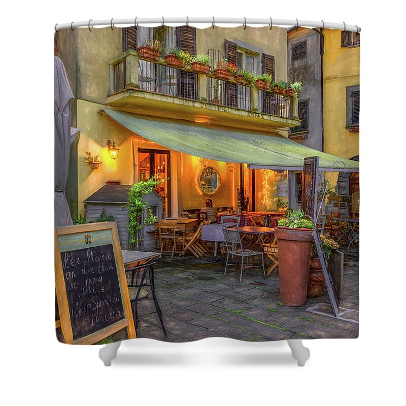 Tuscany Shower Curtain featuring the photograph Romance in Tuscany by Marcy Wielfaert