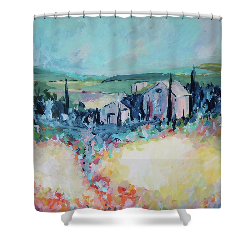  Shower Curtain featuring the painting Tuscany by Katie Geis