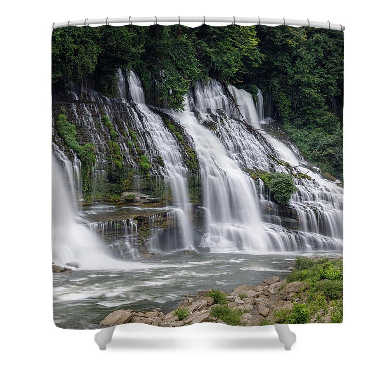  Shower Curtain featuring the photograph Twin Falls by William Boggs
