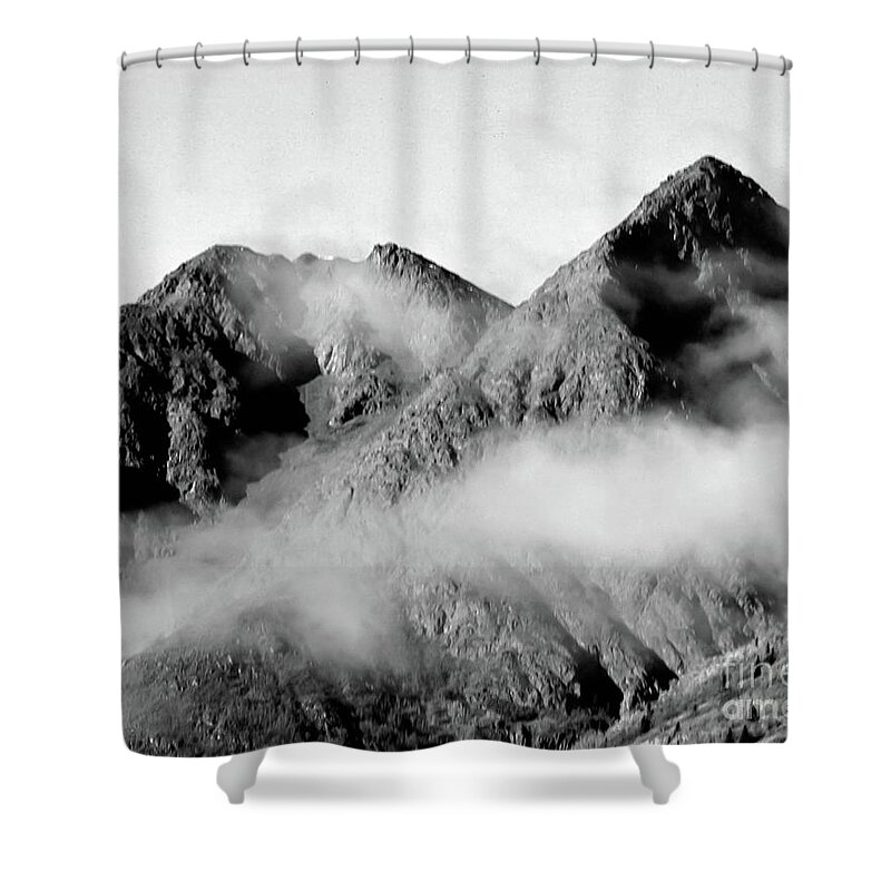 Mountain Shower Curtain featuring the photograph Twin Peaks by Kimberly Blom-Roemer