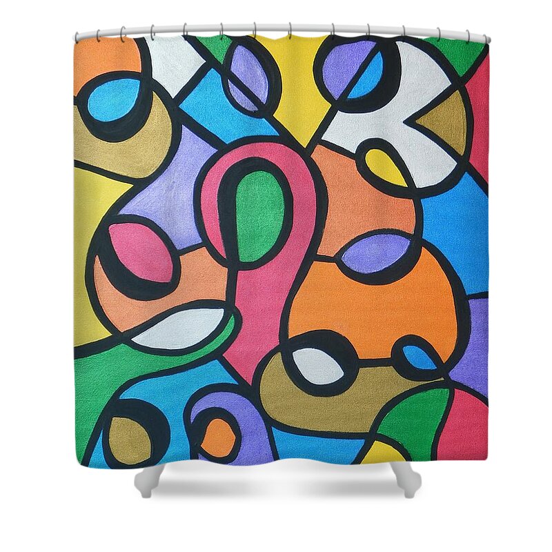 Acrylic Shower Curtain featuring the painting Twisted by Gena Herro