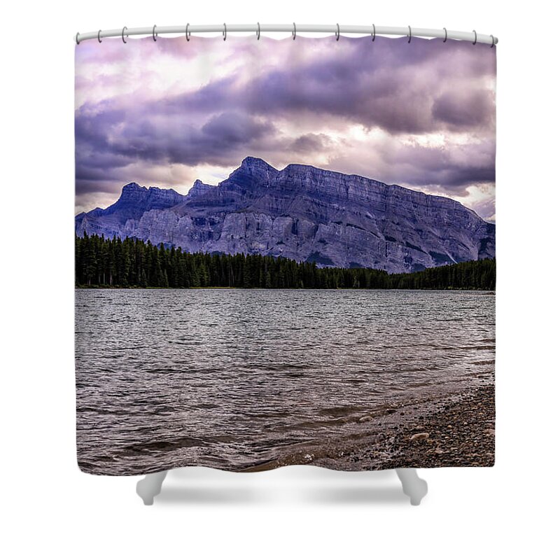 Two Jack Lake Canada Shower Curtain featuring the photograph Two Jack Lake Canada by Dan Sproul