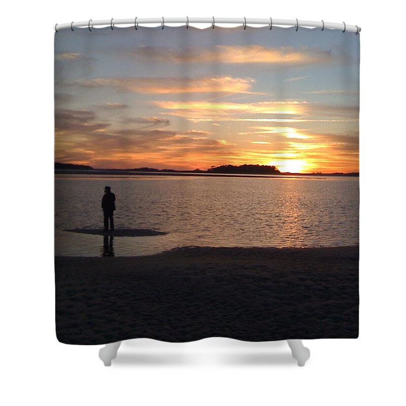 Beach Shower Curtain featuring the photograph Tybee Sunset by Lee Darnell