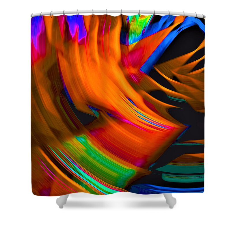 Abstract Shower Curtain featuring the digital art Ultrasound Image - Abstract by Ronald Mills