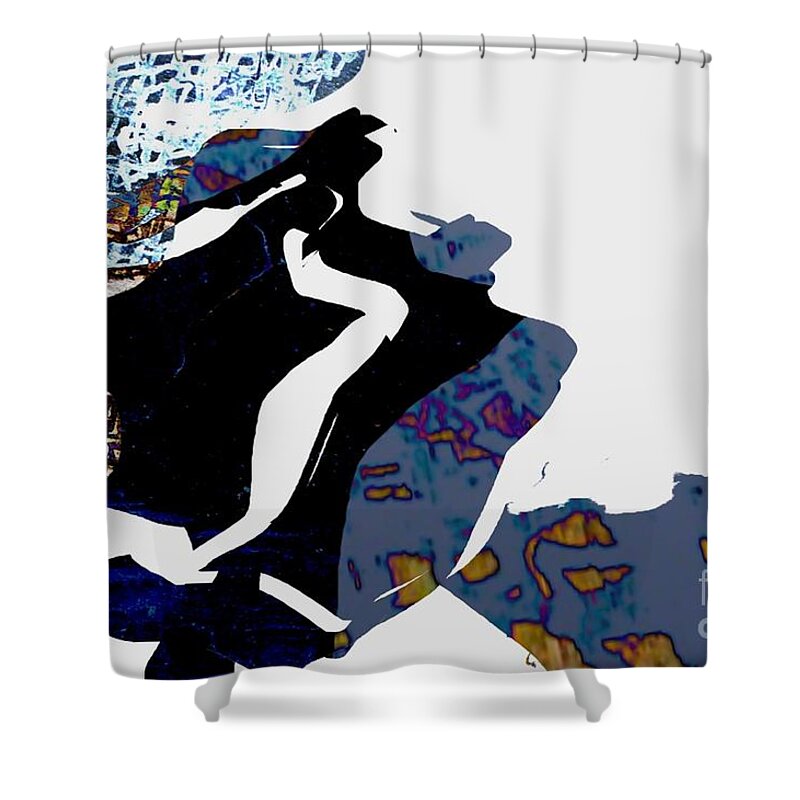 Abstract Art Shower Curtain featuring the digital art Un/Tangled by Jeremiah Ray