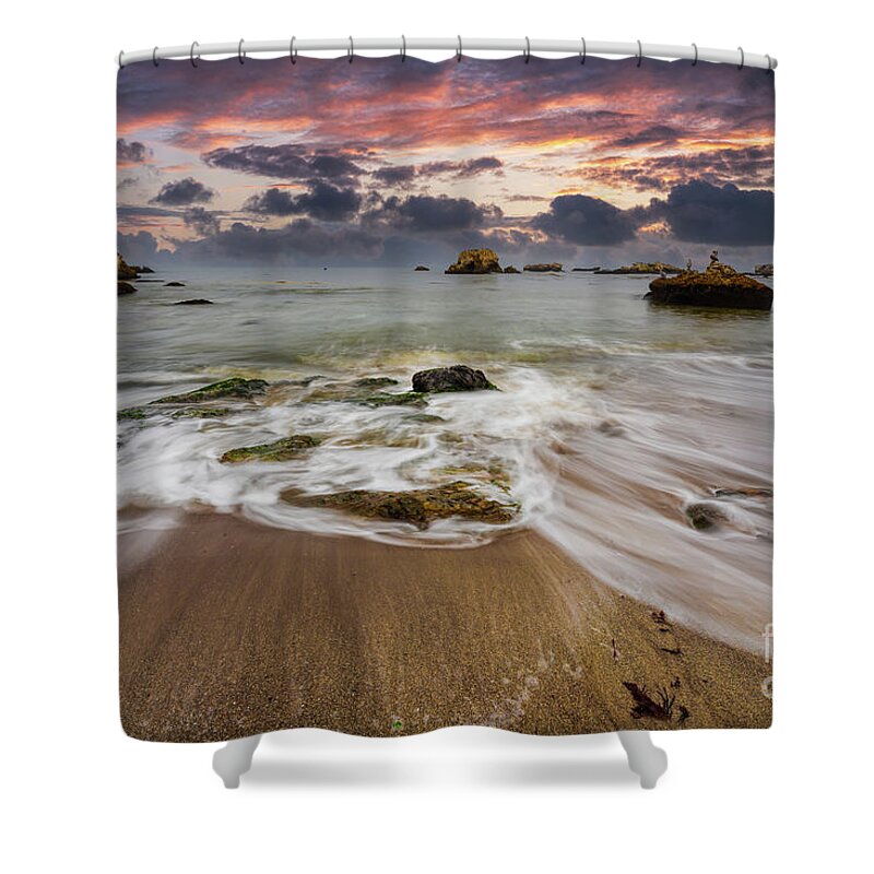 Seascape Shower Curtain featuring the photograph Unbelievable Sunset by Mimi Ditchie