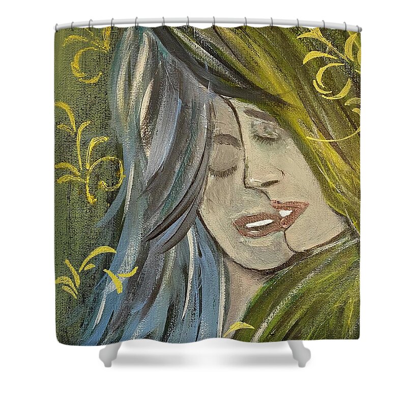 Love Friendship Understanding Embrace Women Shower Curtain featuring the painting Unconditional Love by Kathy Bee