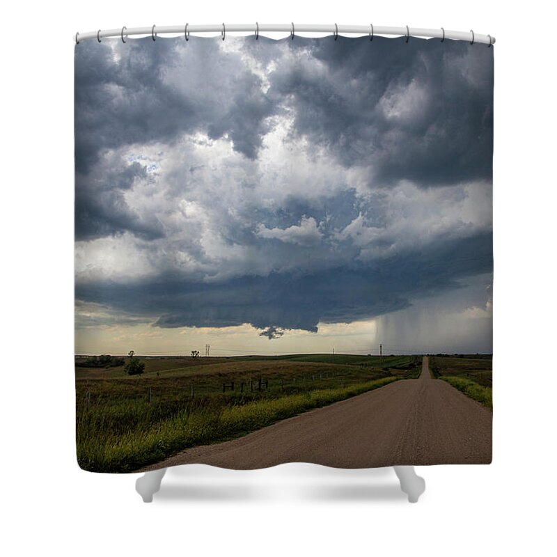 Nebraskasc Shower Curtain featuring the photograph Under a Supercell 012 by Dale Kaminski
