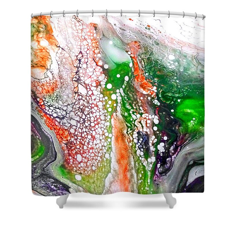 Sea Shower Curtain featuring the painting Under the sea by Anna Adams