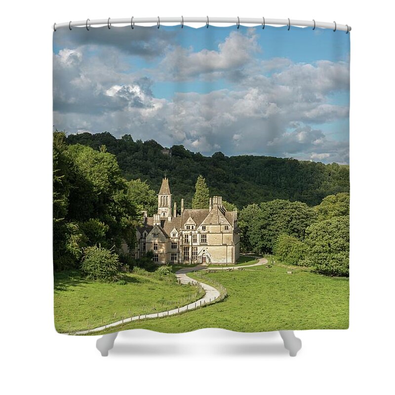 Gloucestershire Shower Curtain featuring the photograph Unfinished Mansion, Woodchester Park, Gloucestershire Cotswolds, England, UK by Sarah Howard