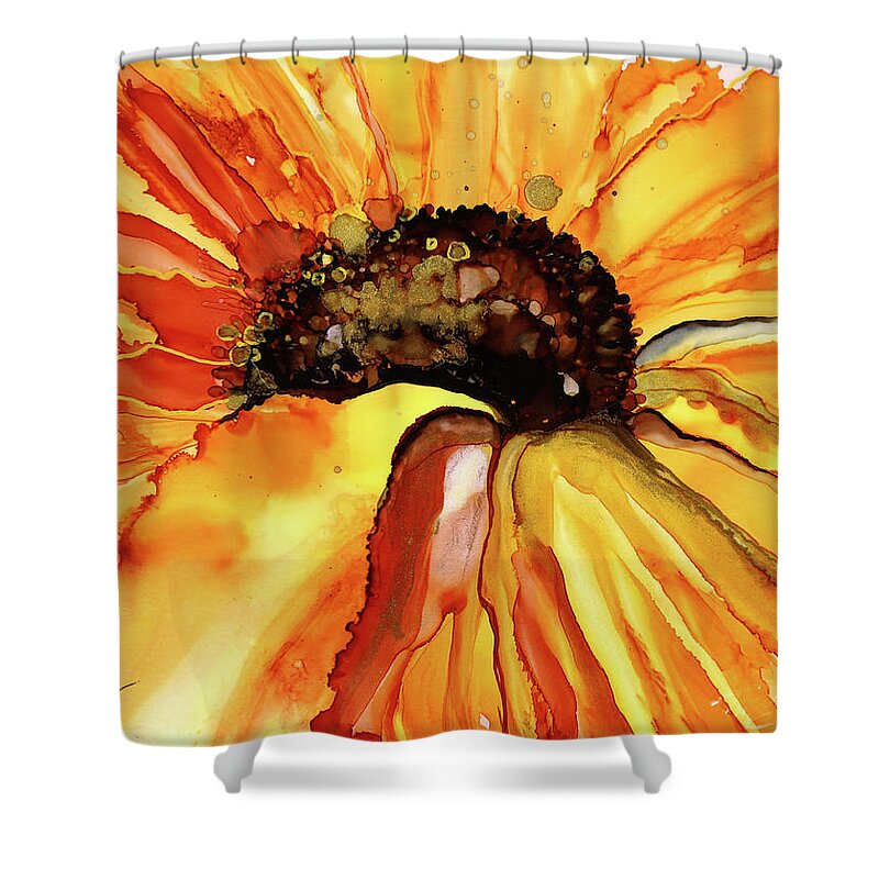  Shower Curtain featuring the painting United Ukraine by Julie Tibus