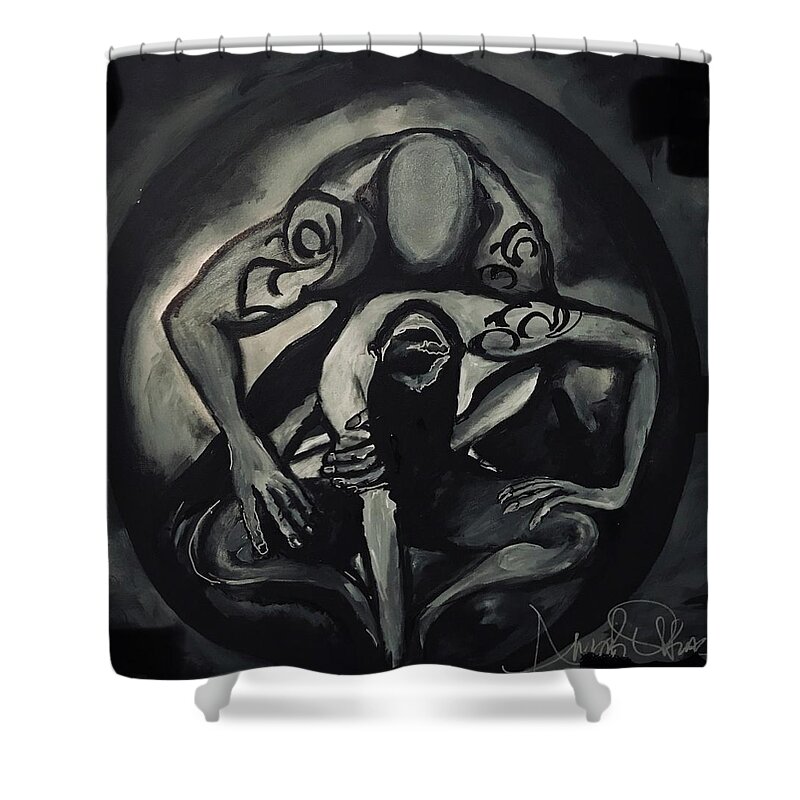  Shower Curtain featuring the painting Unity by Angie ONeal