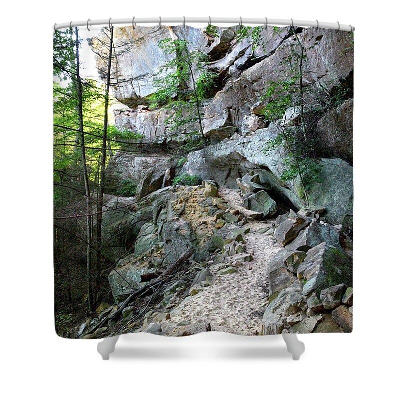 Pogue Creek Canyon Shower Curtain featuring the photograph Unnamed Rock Face 7 by Phil Perkins