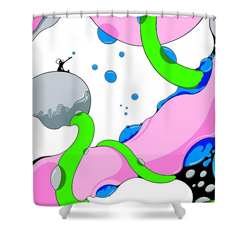Vine Shower Curtain featuring the digital art Unnatural Selection by Craig Tilley
