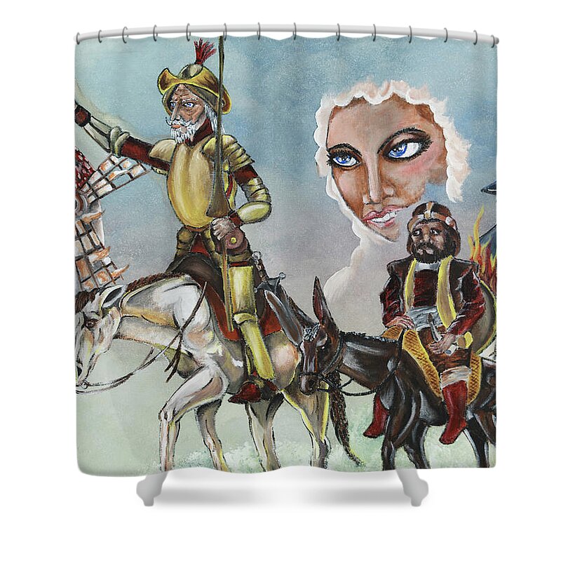 Acrylic Painting Shower Curtain featuring the painting Unreachable Star by The GYPSY