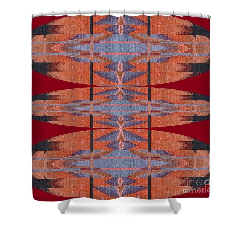 Untitled 10 By Helena Tiainen Shower Curtain featuring the painting Untitled 10 by Helena Tiainen
