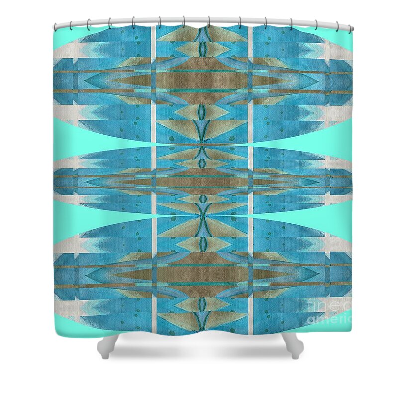 Untitled 10 Inverted By Helena Tiainen Shower Curtain featuring the painting Untitled 10 Inverted by Helena Tiainen
