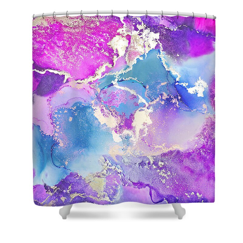 Magenta Shower Curtain featuring the digital art Uplifting by Linda Bailey