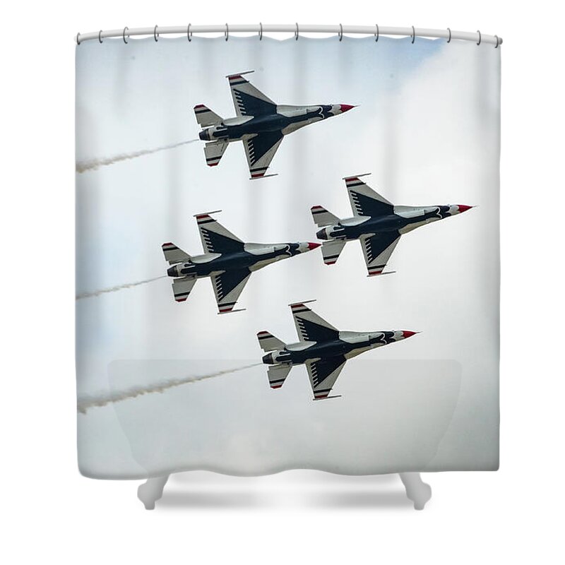 Thunderbirds Shower Curtain featuring the photograph Thunderbirds 4 by Gordon James