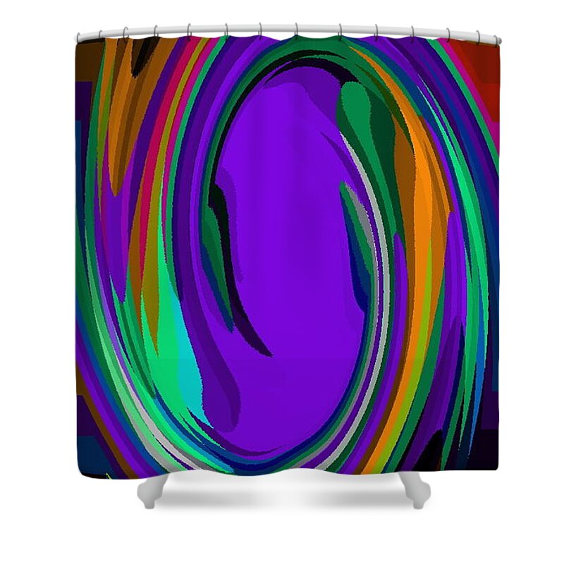 Colorful Swirls And Turns Collectible Fine Art C Spandau Canadian Wearable Designs Canadian Artist Shower Curtain featuring the painting Colorful Swirls And Turns Collectible Fine Art C Spandau Canadian Wearable Designs Canadian Artist by Carole Spandau