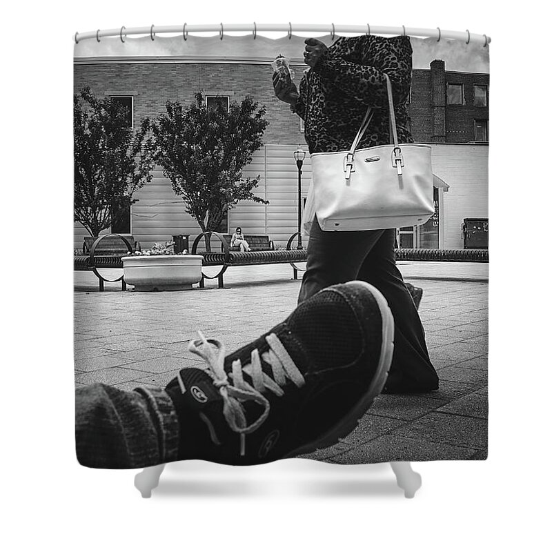 City Shower Curtain featuring the photograph Urban Sneaker by Bob Orsillo