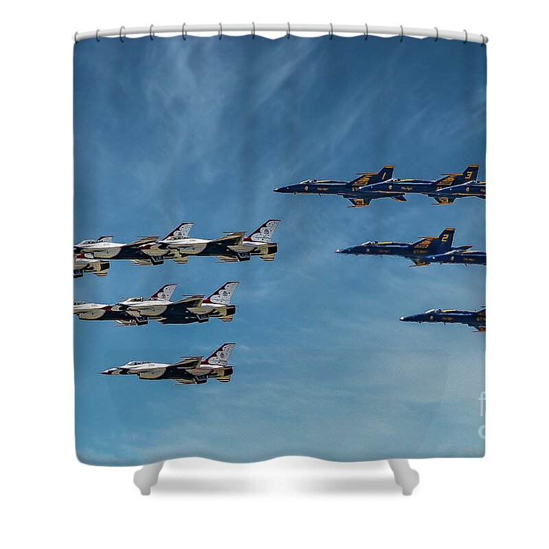 Atlanta Shower Curtain featuring the photograph Air Demo Teams by Nick Zelinsky Jr
