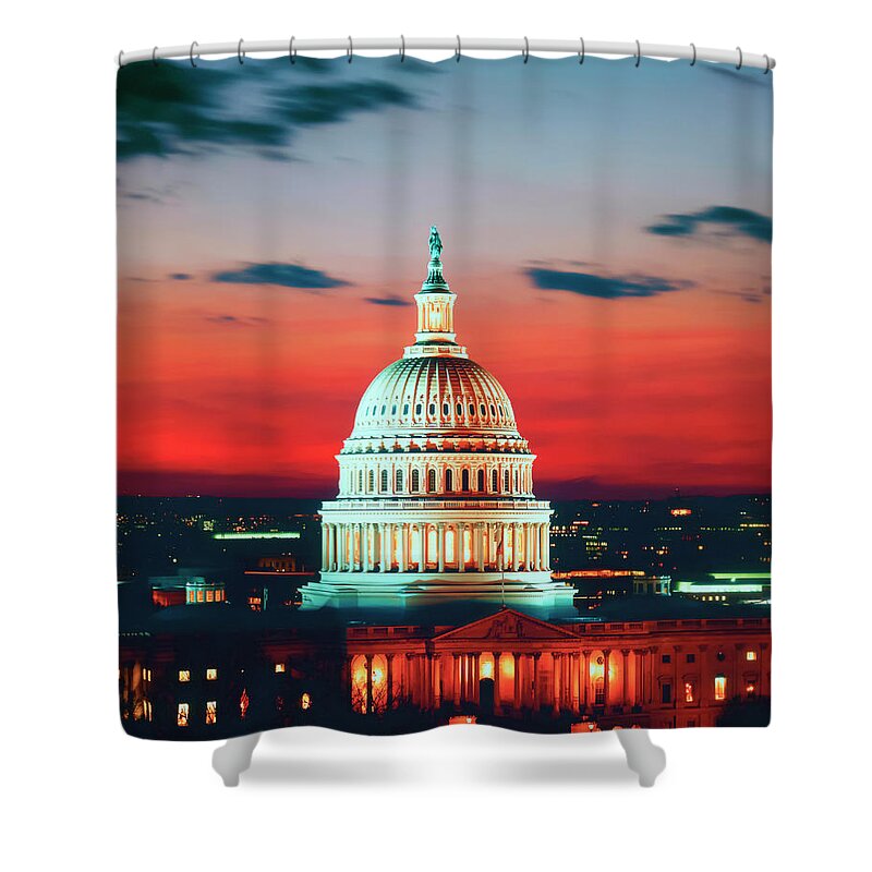 Us Capital Shower Curtains