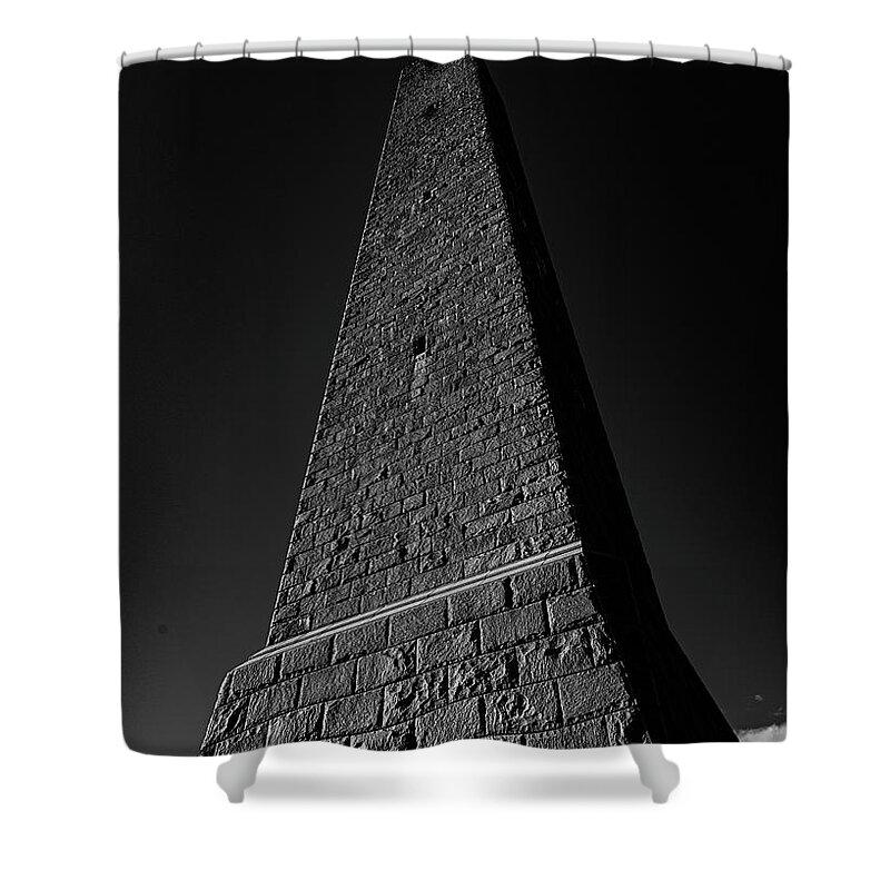 High Point State Park Shower Curtain featuring the photograph USA War Veteran Memorial NJ 2 by Amelia Pearn