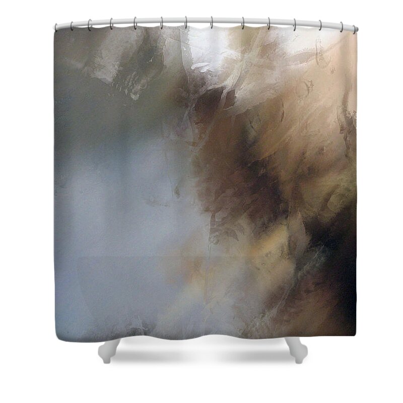 Emmett Shower Curtain featuring the painting V - Horse Lords by John Emmett