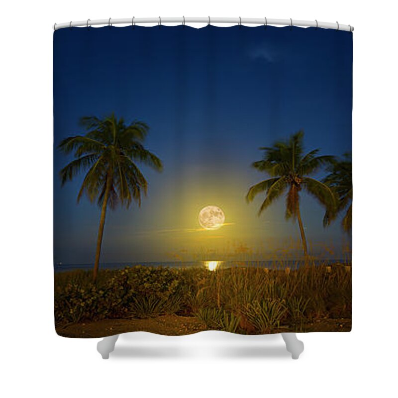 Moon Shower Curtain featuring the photograph Vagabond Moon by Mark Andrew Thomas