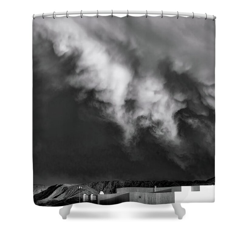 Black Shower Curtain featuring the photograph Valley Clouds by Kevin Duke