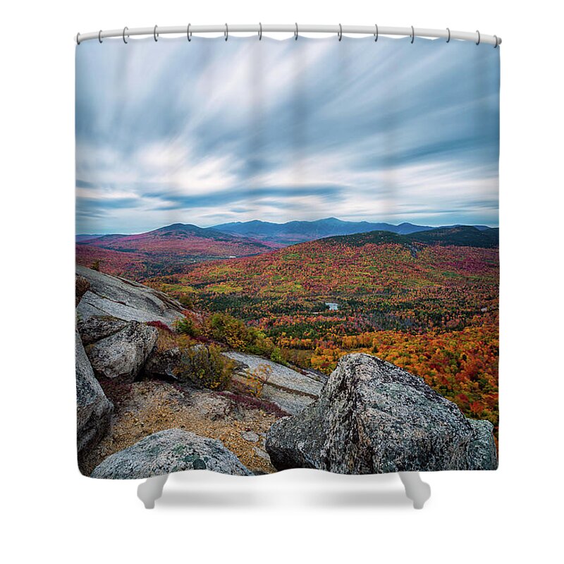Autumn Shower Curtain featuring the photograph Valley Of Color by Jeff Sinon