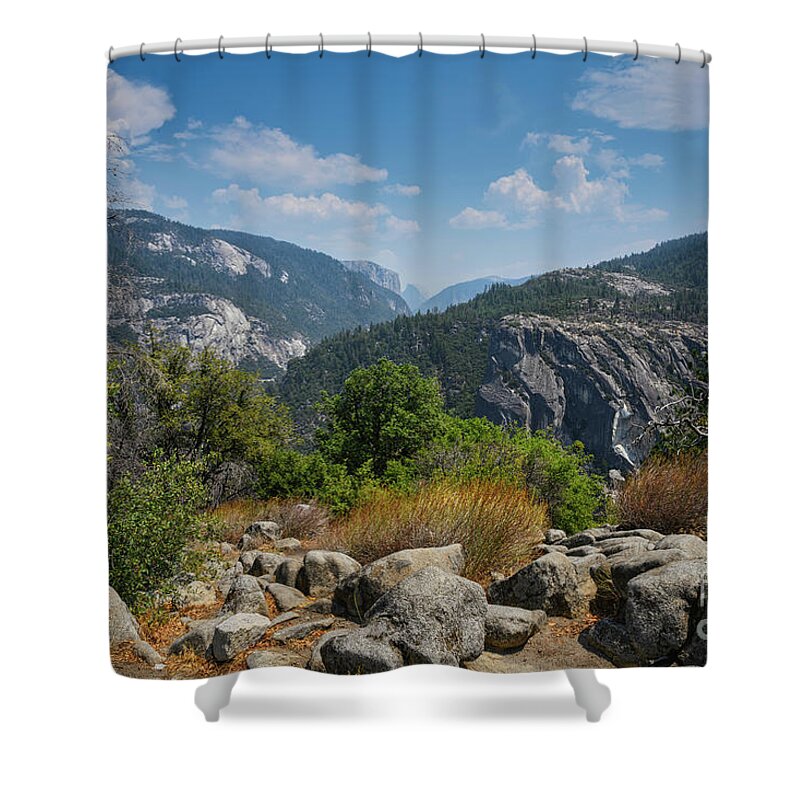 Yosemite Half Dome Shower Curtain featuring the photograph Valley Views in Yosemite National Park by Abigail Diane Photography