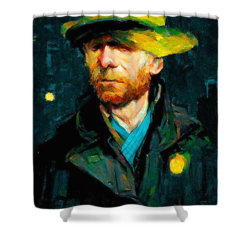 Vincent Van Gogh Shower Curtain featuring the digital art Van Gogh #4 by Craig Boehman