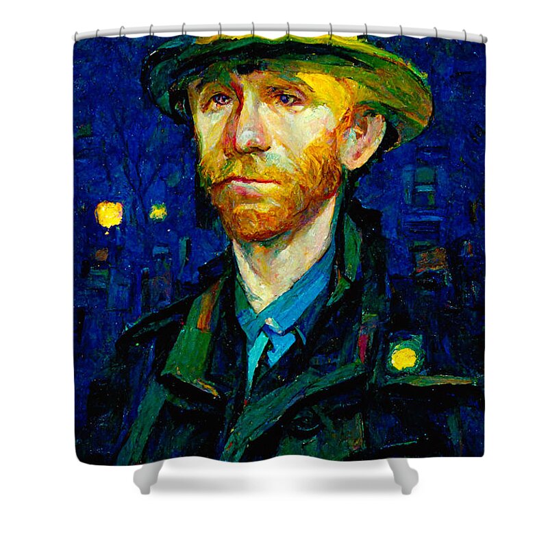 Vincent Van Gogh Shower Curtain featuring the digital art Van Gogh #5 by Craig Boehman