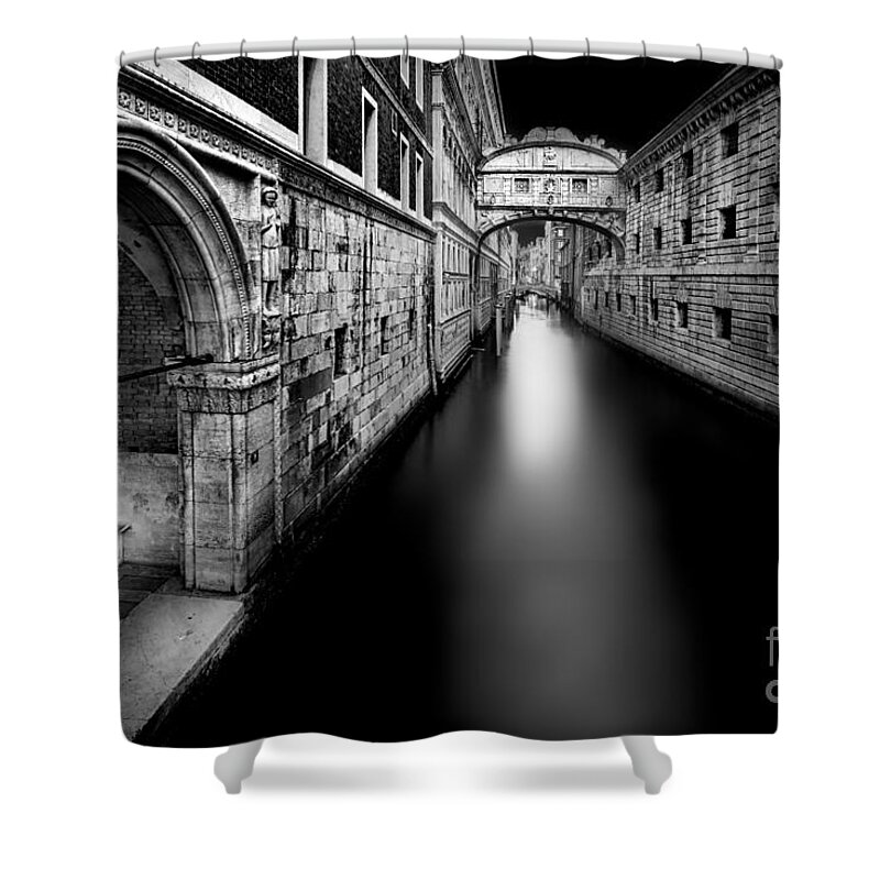 Bridge Shower Curtain featuring the photograph Venice Bridge of sighs by The P