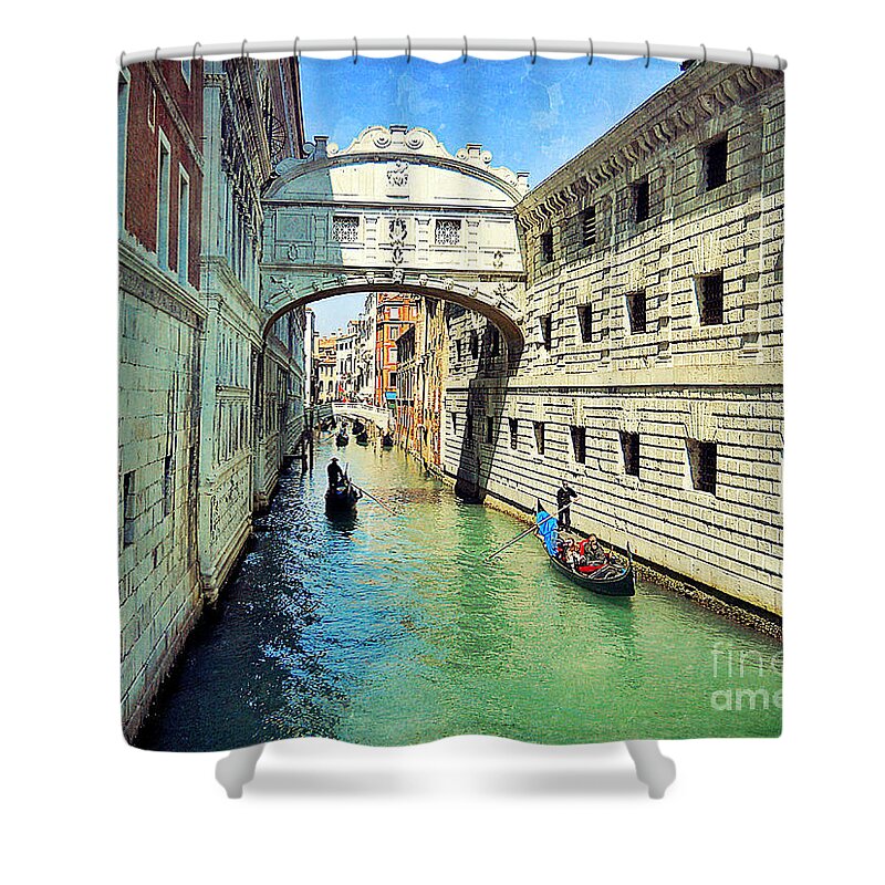 Bridge Of Sighs Shower Curtain featuring the photograph Venice Series 3 by Ramona Matei